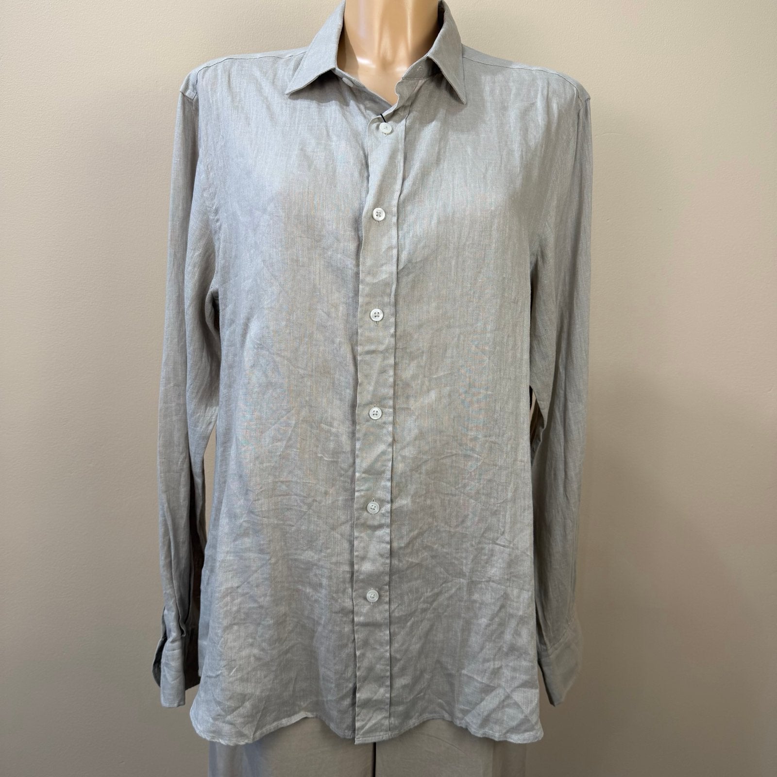 Massimo Dutti Linnen overhemd - Maat XL, Beige, Nieuw, Ophalen of Verzenden, N.v.t