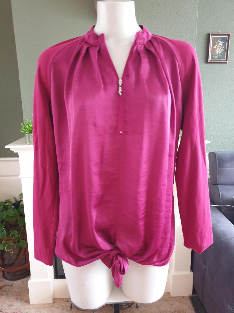 Inizia schitterende cyclaam roze trui top shirt 38 M, Maat 38/40 (M), Verzenden, Inizia, Zo goed als nieuw