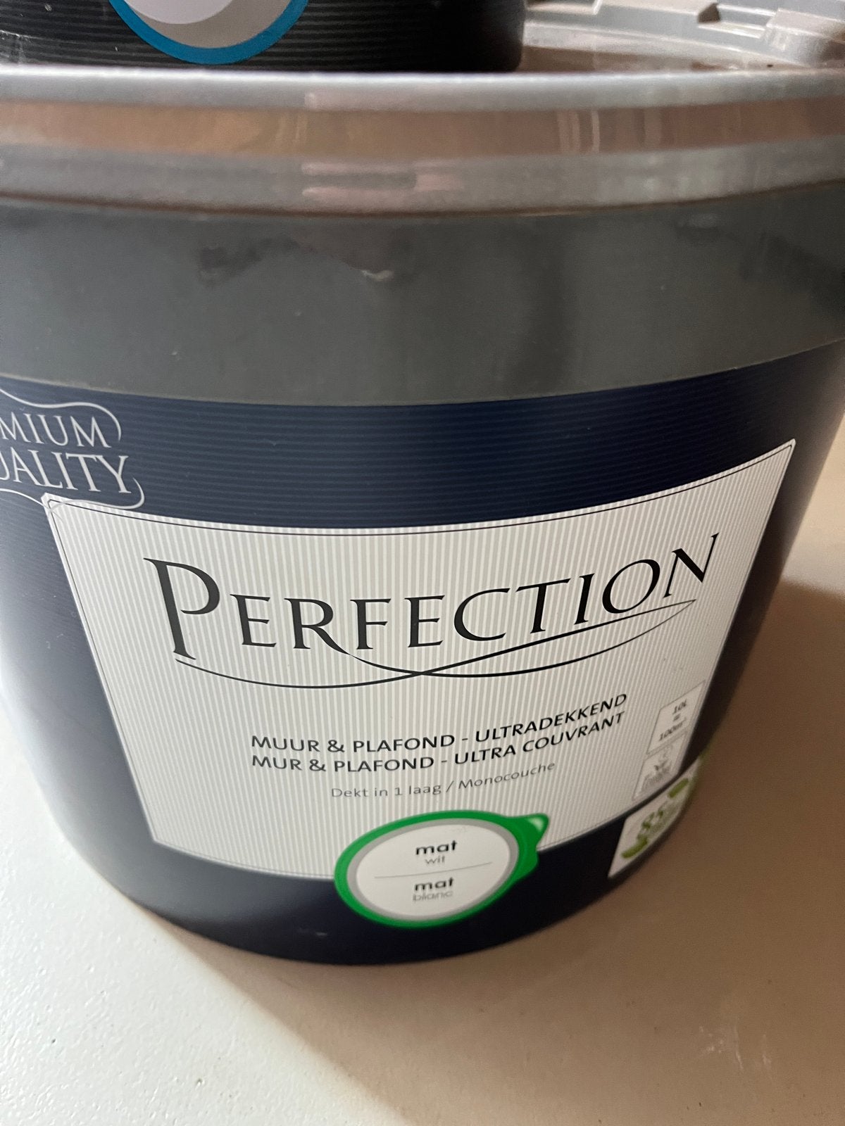 Nieuwe pot Perfection matte muurverf 10 liter, Ophalen, Nieuw, Overige typen