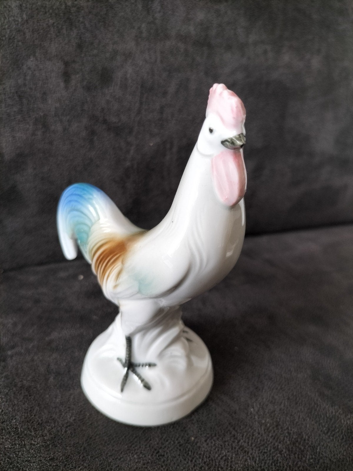 Vintage Porseleinen Haan Beeldjes, Ophalen of Verzenden
