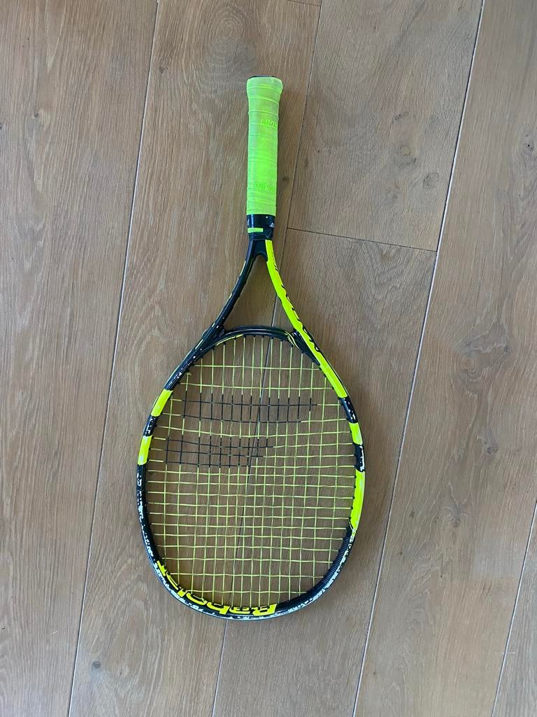 Babolat Pure Aero Tennsracket - Geel/Zwart, Sport en Fitness, Tennis, L2, Gebruikt, Ophalen of Verzenden, Racket