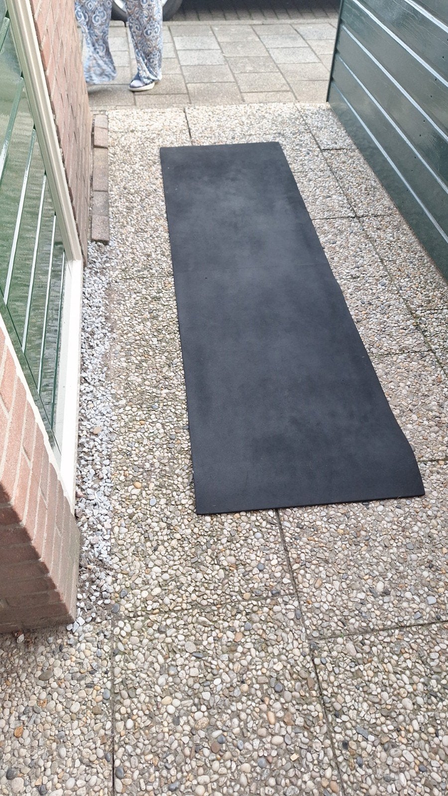 Zwarte yogamat - 198 cm lang, 58 cm breed, Ophalen