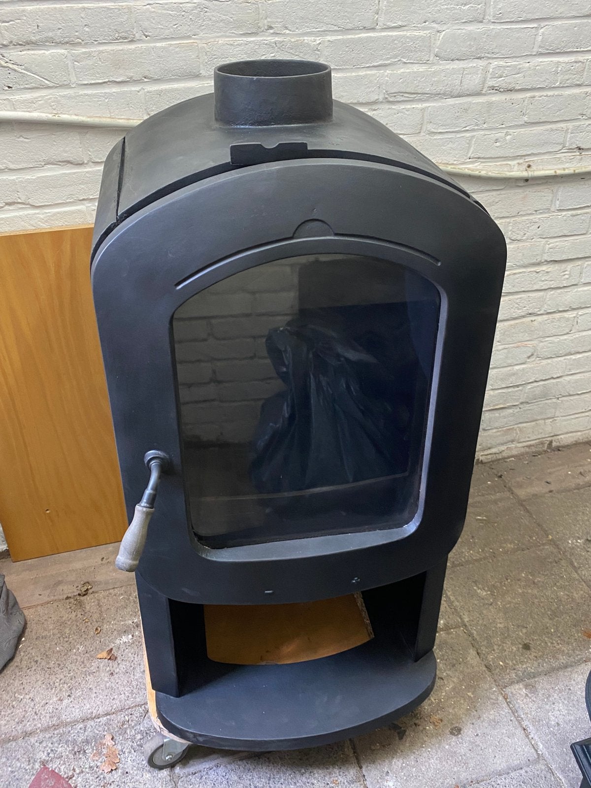 Zware degelijke houtkachel, Huis en Inrichting, Kachels, Ophalen, Gebruikt, Hout, Houtkachel