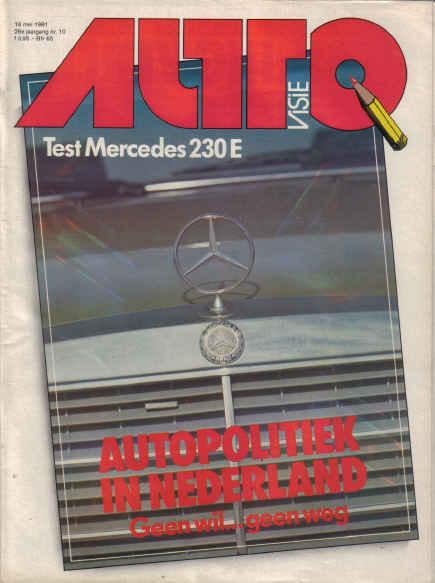 Autovisie 10 1981 : Mercedes Benz 230E - Fiat Ritmo 105TC, Ophalen of Verzenden, Gelezen, Algemeen
