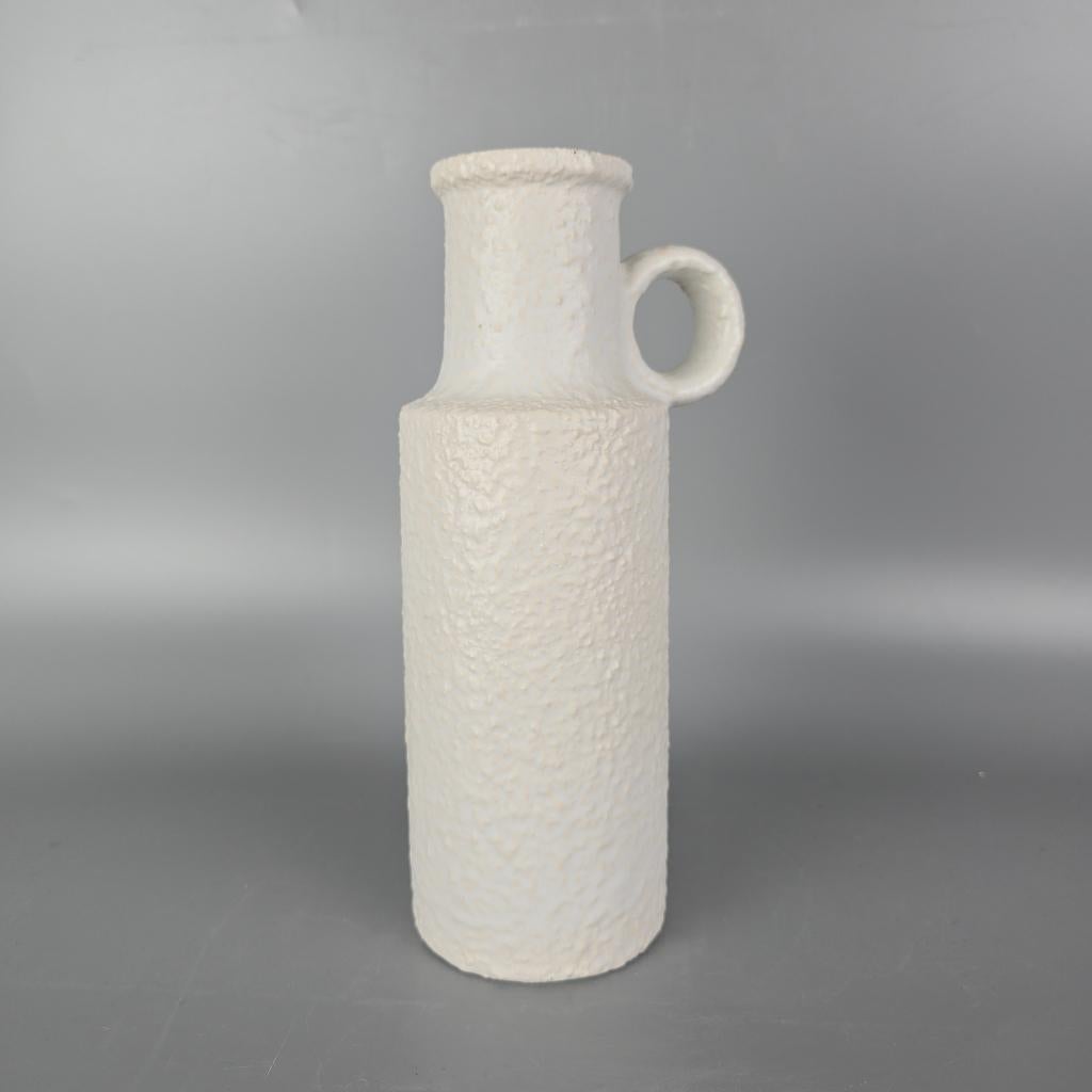 Vintage West-Duitse Fat Lava vaas. Scheurich 401-28 wit, Ophalen of Verzenden