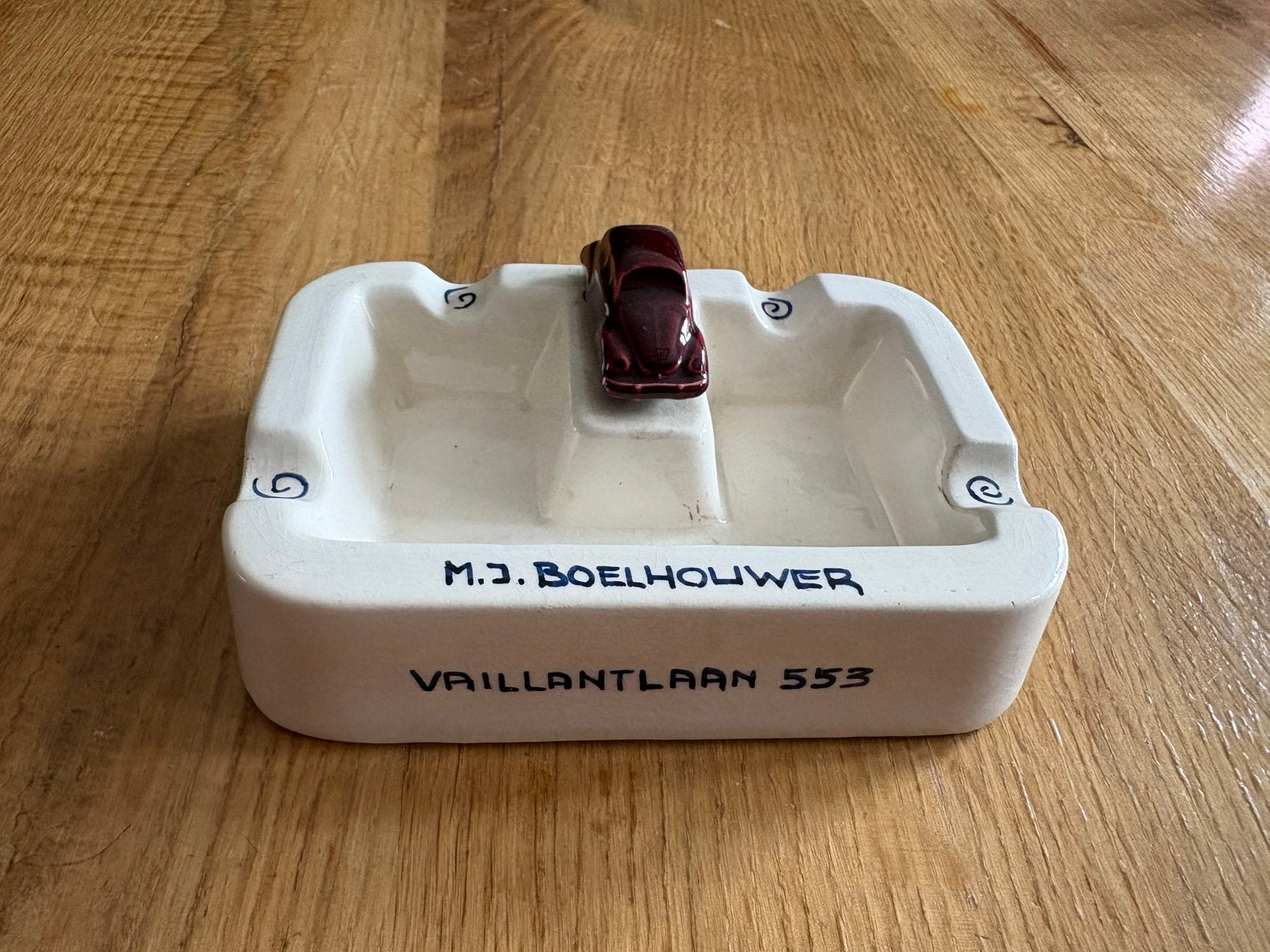 Reclame asbak M.J. Boelhouwer Volkswagen Kever schaalmodel, Ophalen of Verzenden