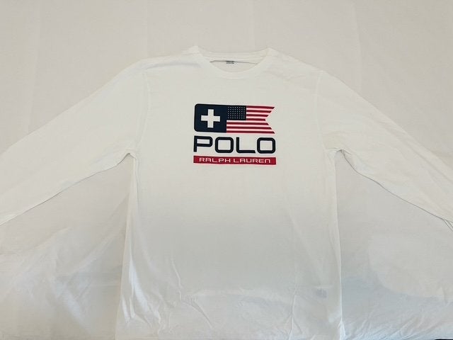 Ralph Lauren lange mouwen polo Maat L, Ophalen, Maat 52/54 (L), Wit, Ralph Lauren