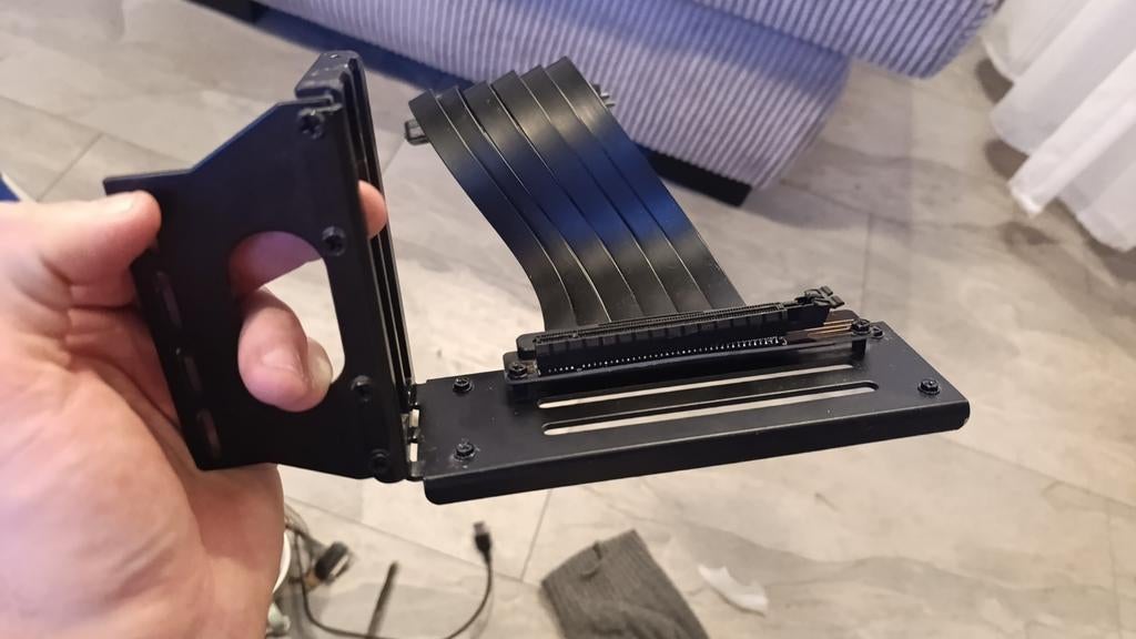 Verticale GPU Houder met PCIe Riser Kabel, Computers en Software, Videokaarten, PCI-Express 3, Gebruikt, Overige soorten, Ophalen of Verzenden