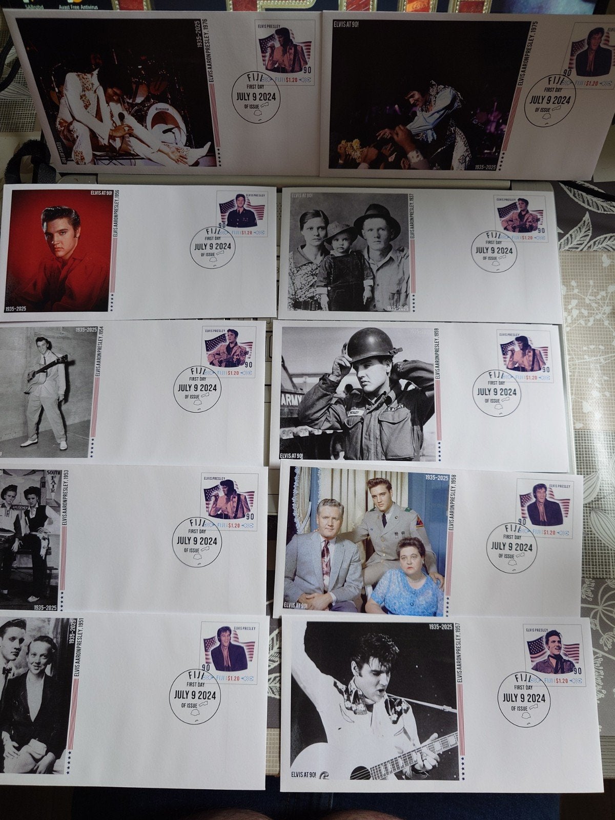 Elvis Presley Fiji First Day Covers - Complete Set, Ophalen of Verzenden, Onbeschreven, Rest van de wereld