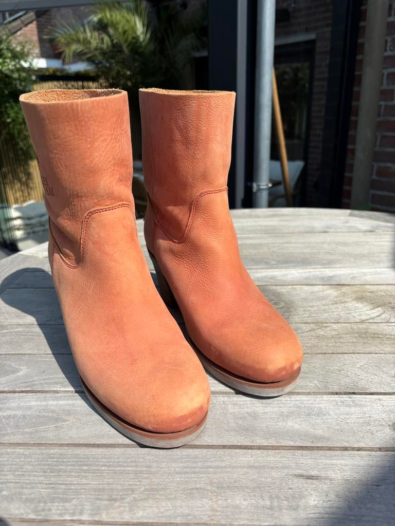 Shabbies Amsterdam leren enkellaarzen maat 40, Kleding | Dames, Schoenen, Ophalen of Verzenden, Zo goed als nieuw, Bruin, Lage of Enkellaarzen