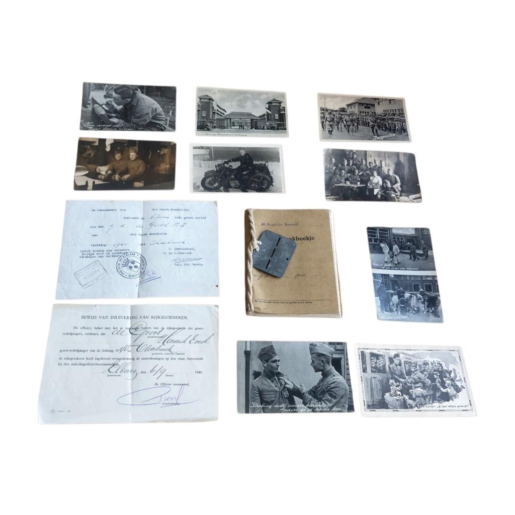 Set Oorlogszakboekje + Hepla 4e Regiment Huzaren, Ophalen of Verzenden, Landmacht, Nederland