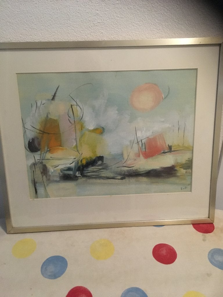 IET VAN ES  1932-2003, Overige technieken, Ophalen of Verzenden, Ingelijst, 52 cm