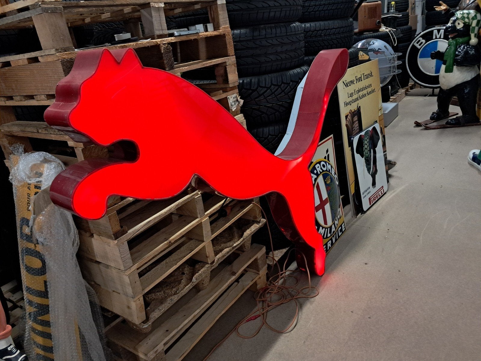 Grote Puma Logo lichtbak 150cm is werkend met dimbaar LED, Verzamelen, Ophalen, Eu, Gebruikt, Eu