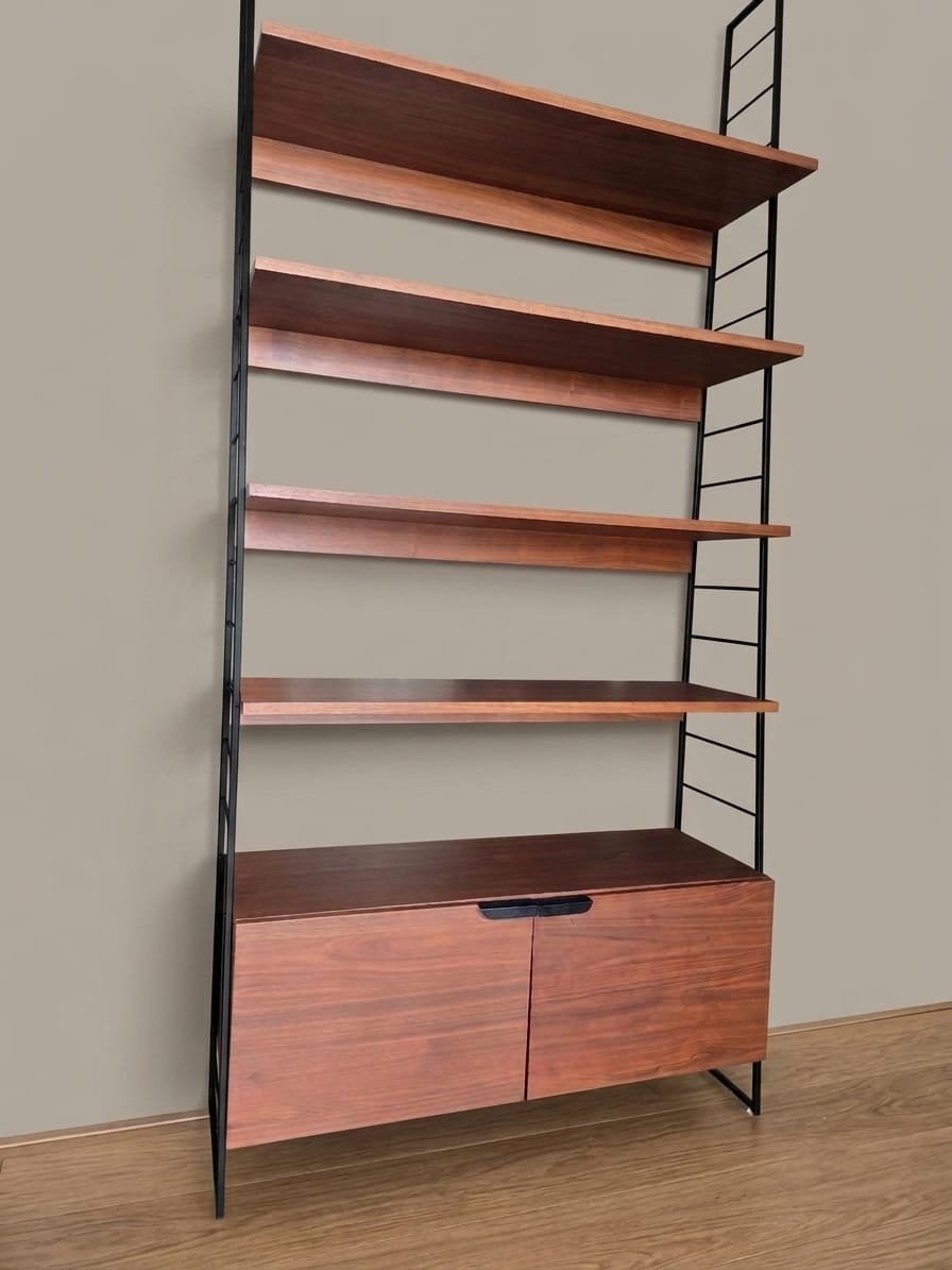 Walnoot wandkast - Watford LaRedoute, Huis en Inrichting, Kasten | Wandmeubels, Ophalen, 200 cm of meer, Zo goed als nieuw, Minder dan 150 cm