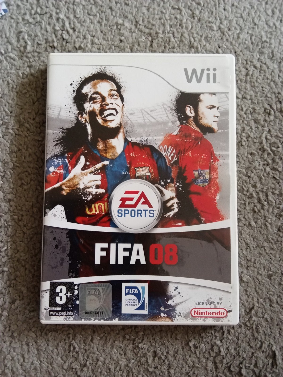 FIFA 08 - Wii - Voetbalspel met Ronaldinho, Gebruikt, Ophalen of Verzenden, Eén computer, Sport