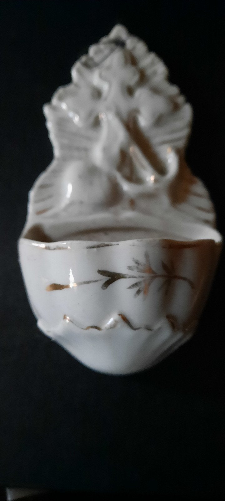 Antiek wijwaterbakje porcelijn, Antiek en Kunst, Ophalen of Verzenden