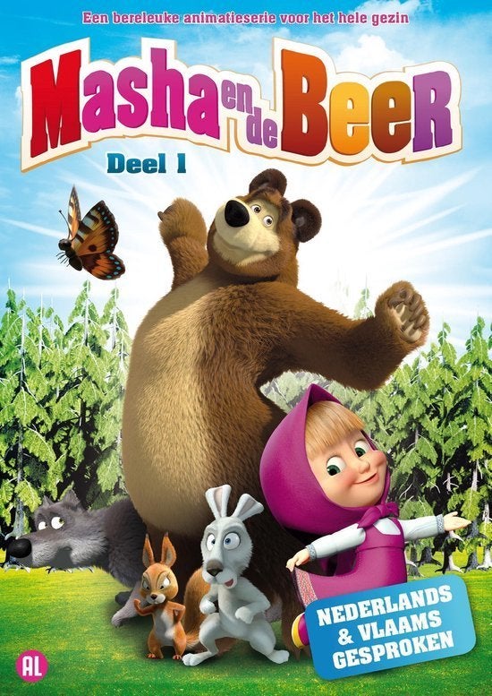 DVD Masha En De Beer - Masha's Sprookjes (deel 1), Alle leeftijden, Ophalen of Verzenden, Zo goed als nieuw, Nederlands