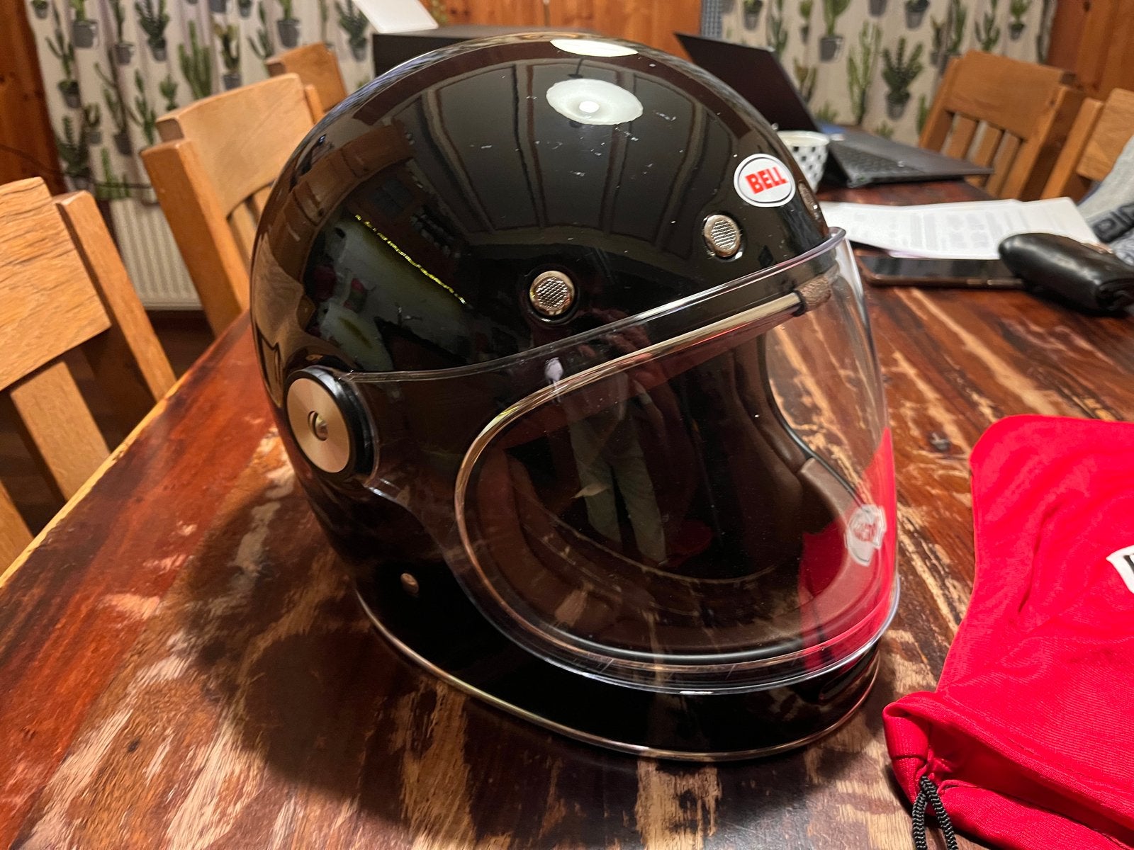 BELL BULLITT RETRO FULL FACE HELMET - Zwart, Maat M, Overige merken, M, Heren, Ophalen of Verzenden