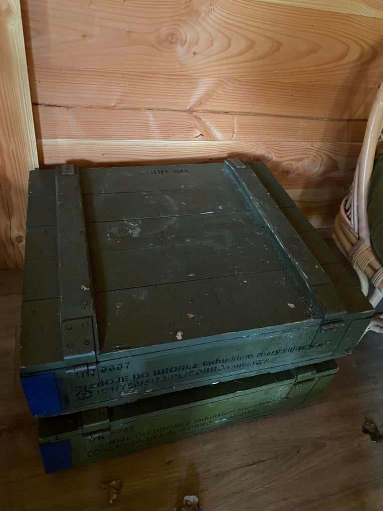 2 Super coole oorlog munitie kisten, 2 stuks, Ophalen, Gebruikt, 50 tot 100 cm, Minder dan 50 cm