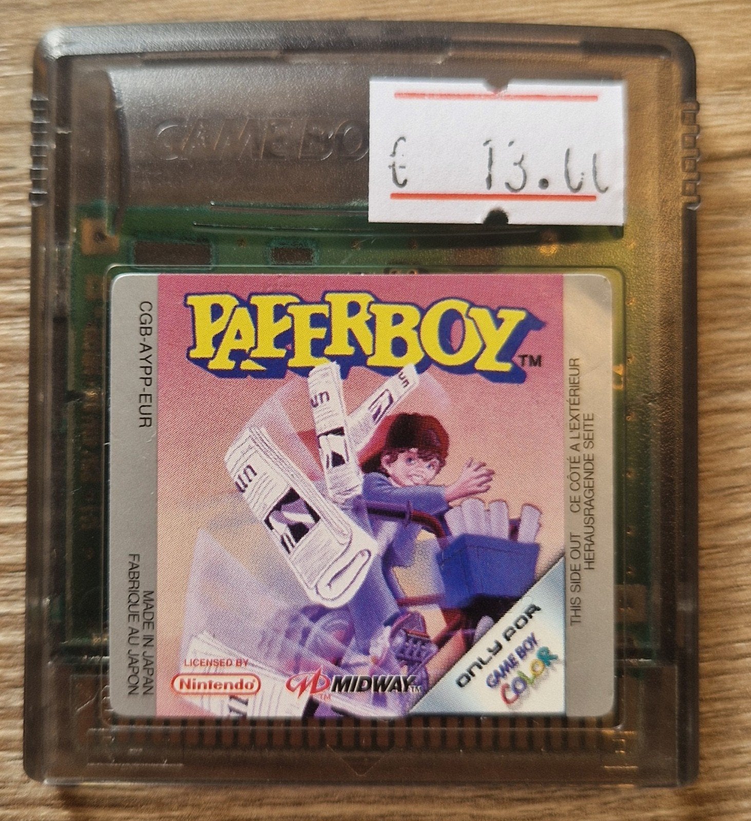 Paperboy Gameboy color PAL, Spelcomputers en Games, 1 speler, Ophalen of Verzenden, Zo goed als nieuw, Vanaf 3 jaar