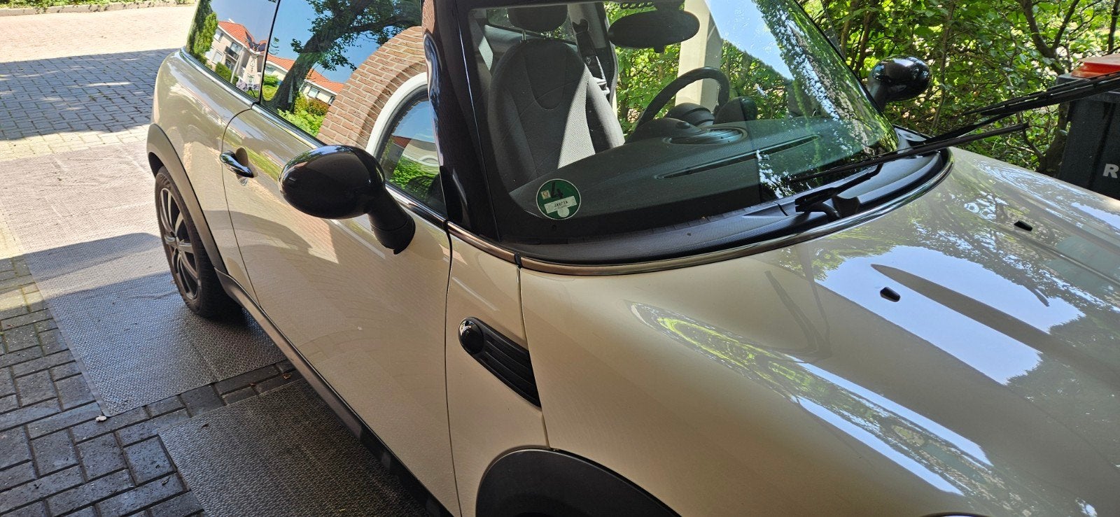 Mini 1.6 Cooper 2008 Wit 125000 km Airco nw Apk, Auto's, Voorwielaandrijving, Stof, 750 kg, 4 cilinders