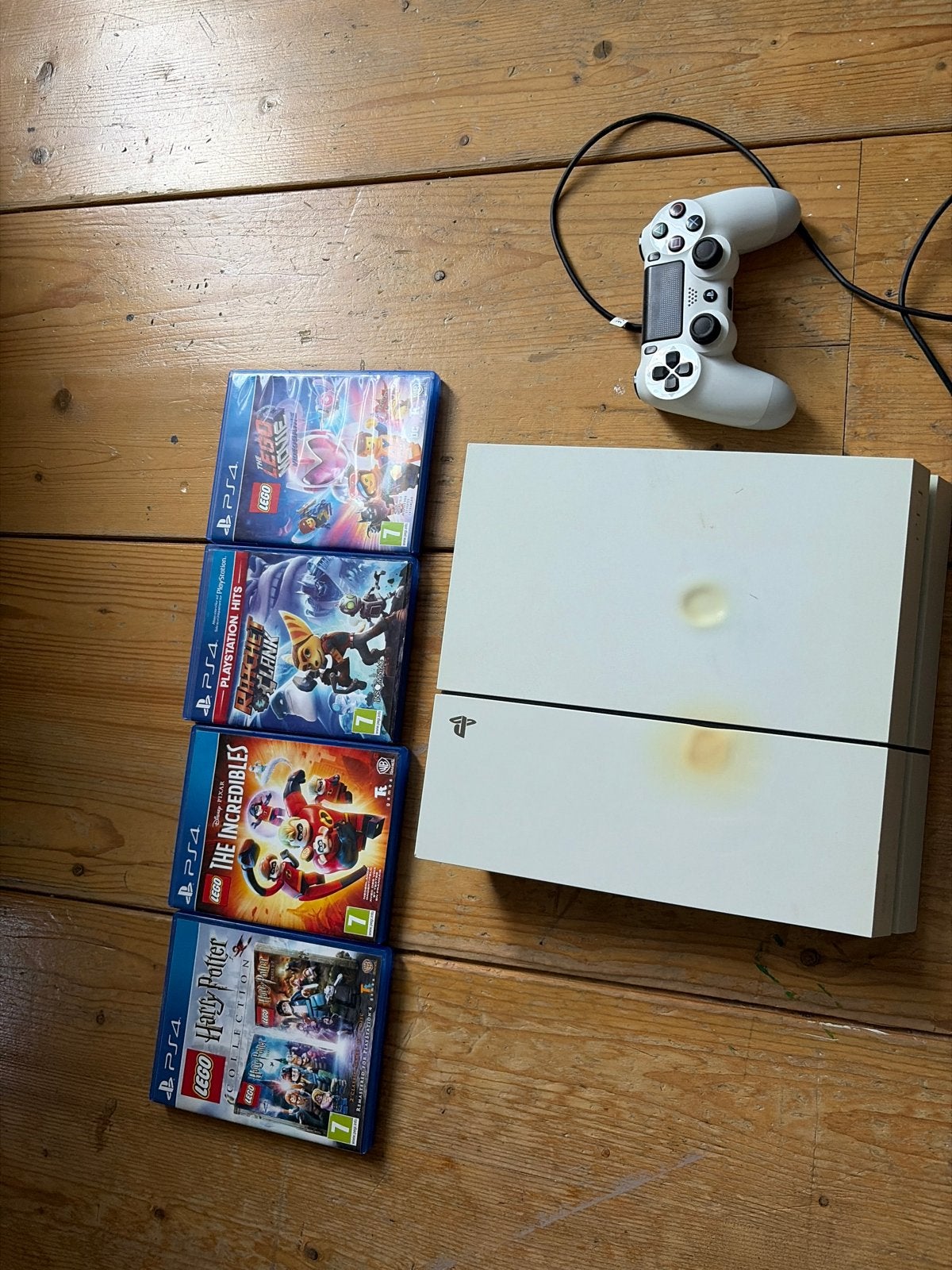 PlayStation 4 met 4 games en 1 controller, Verzenden, Met 1 controller, Original, Gebruikt