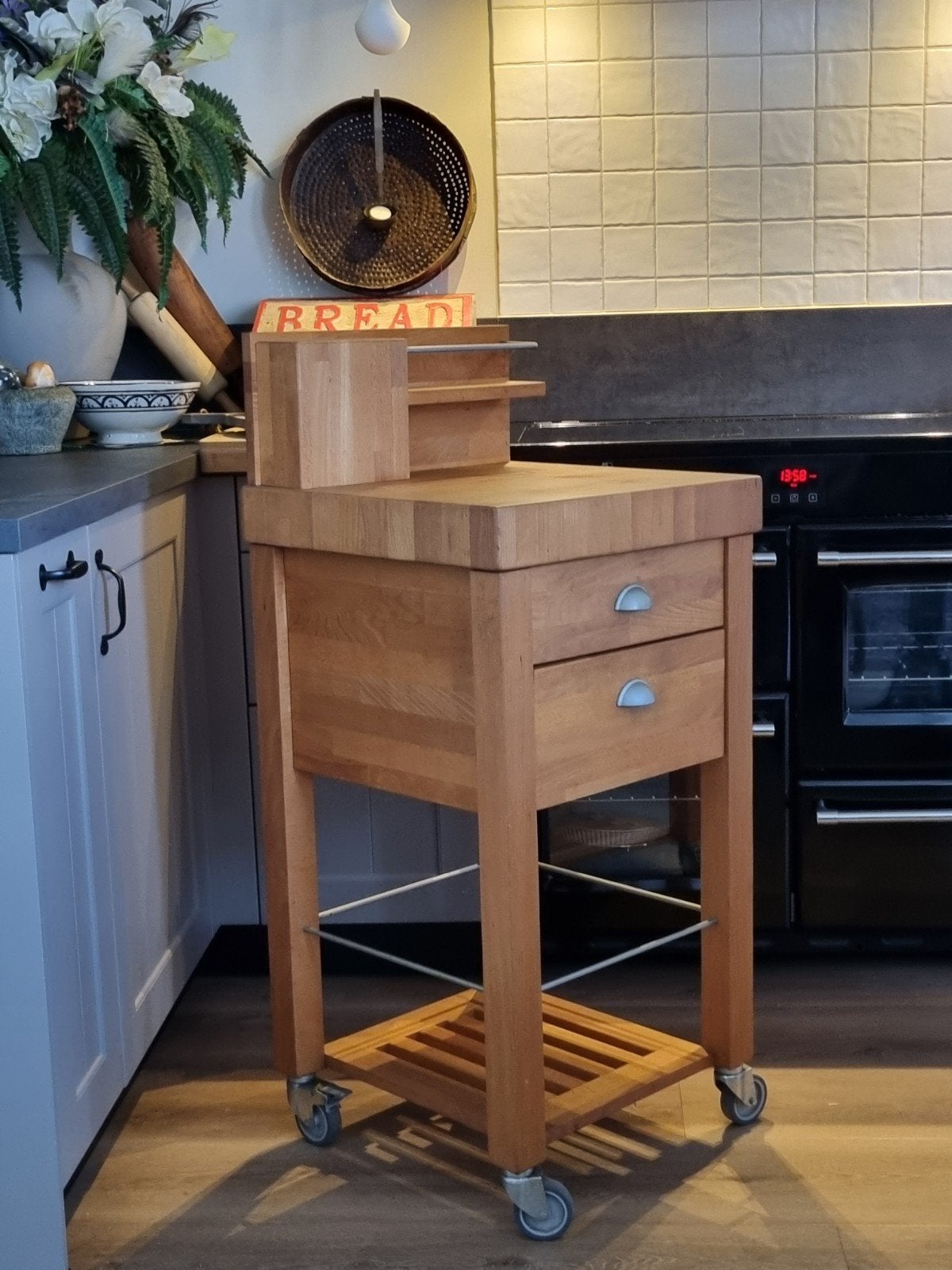 Beuken Keukentrolley, Ophalen of Verzenden, Gebruikt