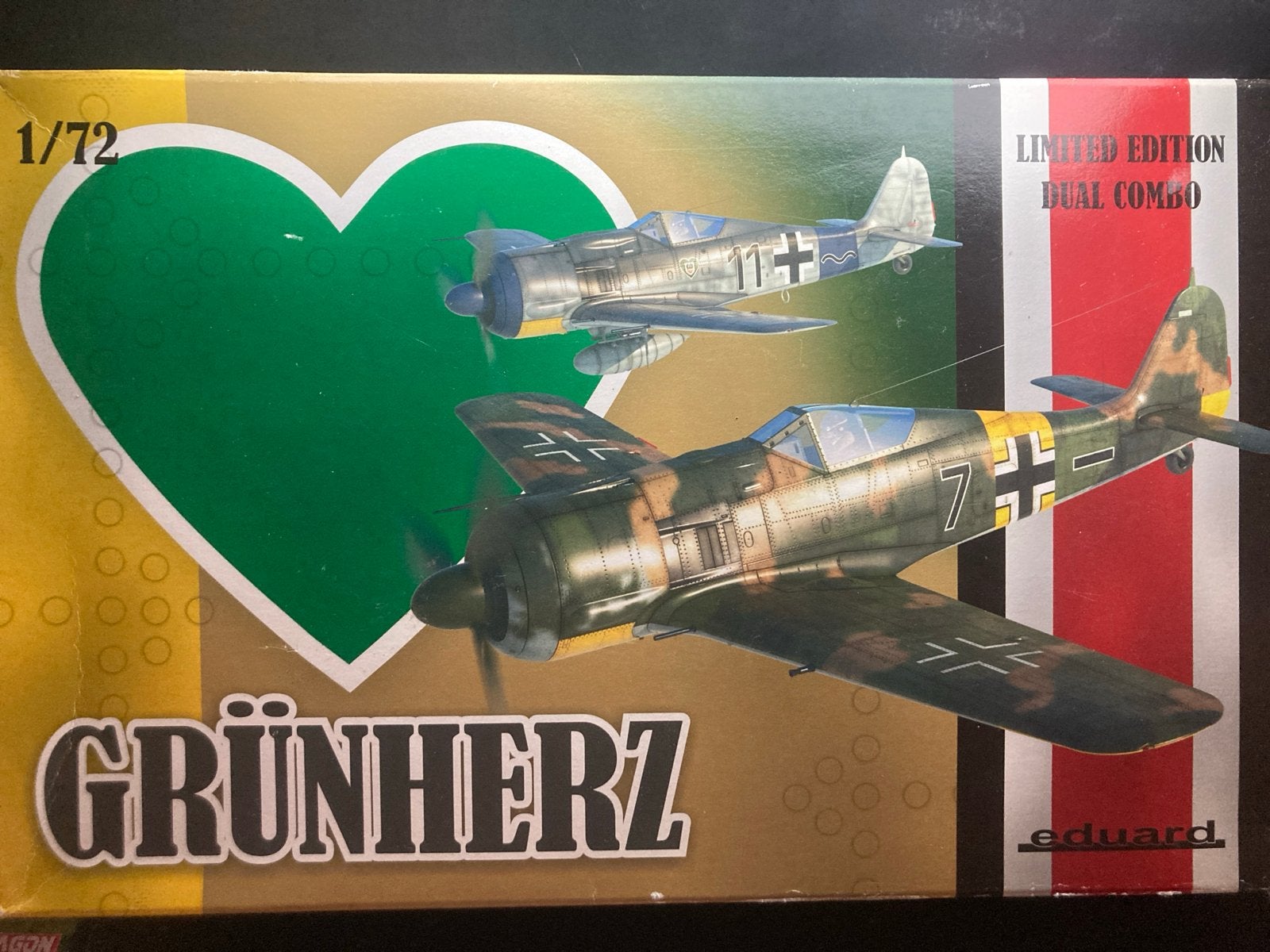 Eduard Grünherz Fw 190 Dual Combo 1/72 Modelbouw Vliegtuig, Overige merken, 1:72 tot 1:144, Ophalen of Verzenden, Zo goed als nieuw