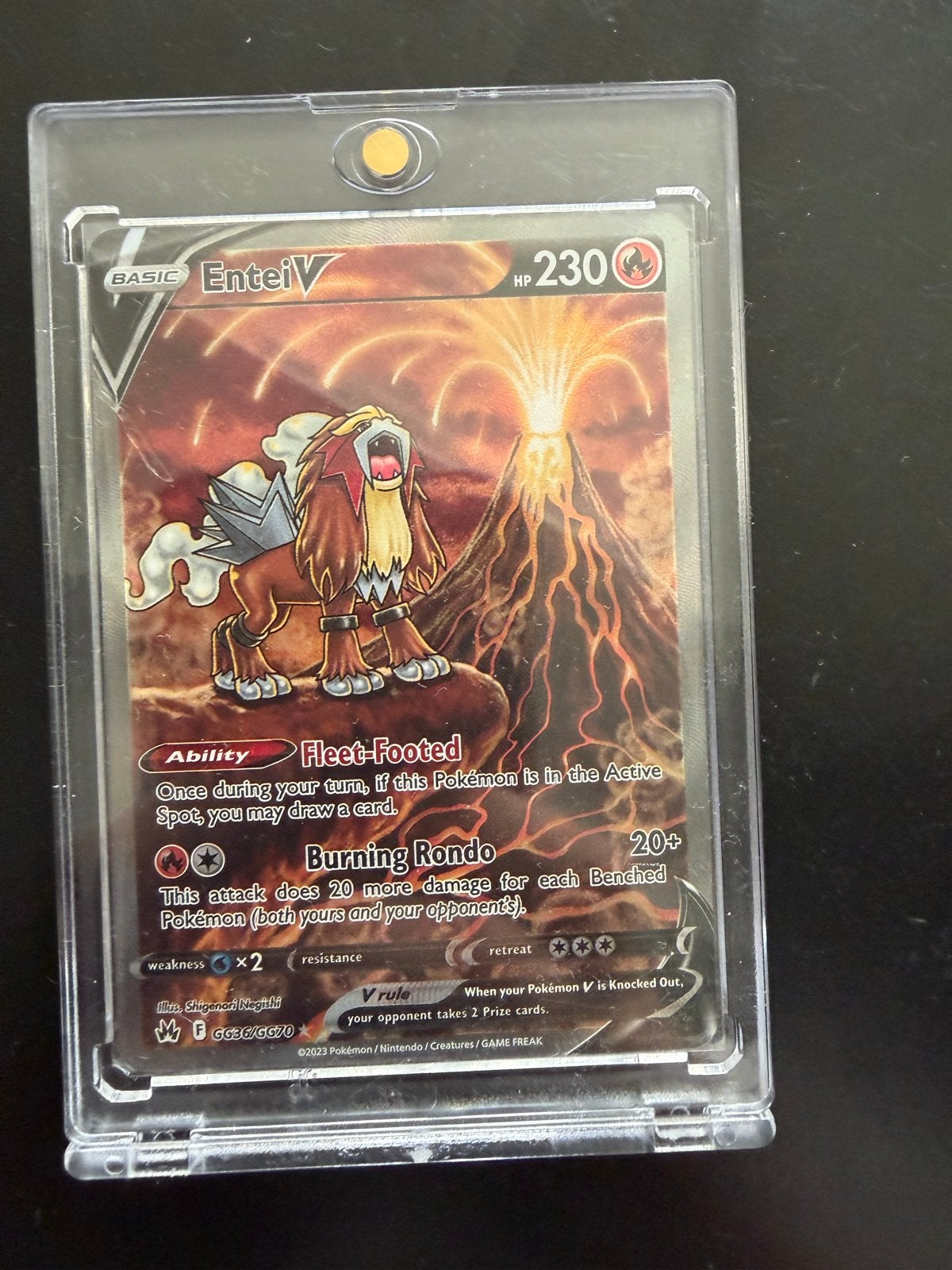 Entei V (086/070) Pokémon Kaart - Zo goed als nieuw, Ophalen, Zo goed als nieuw, Losse kaart