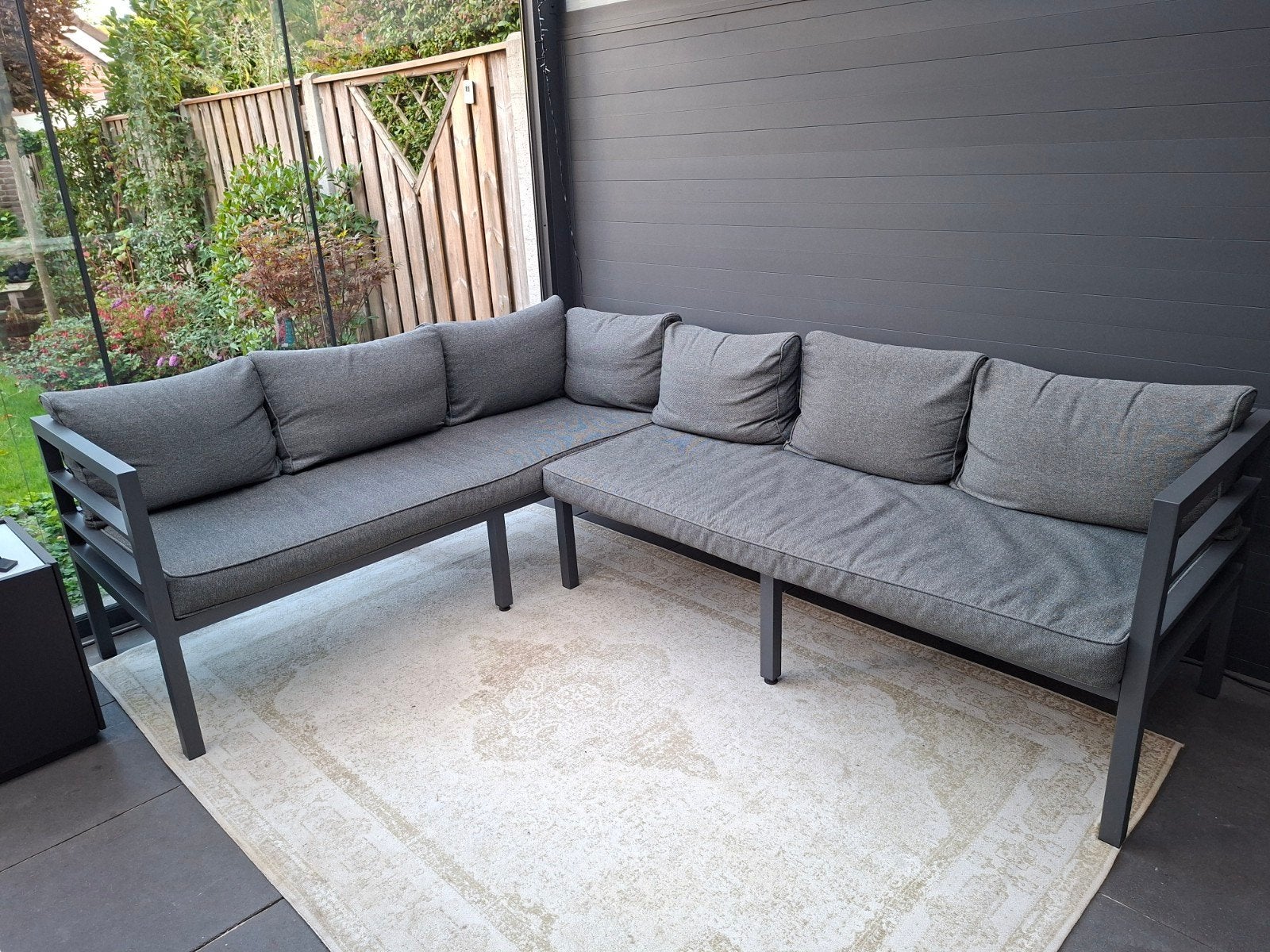 Moderne aluminium loungebank van het merk garden impressions, Ophalen, Gebruikt, Aluminium, Bank