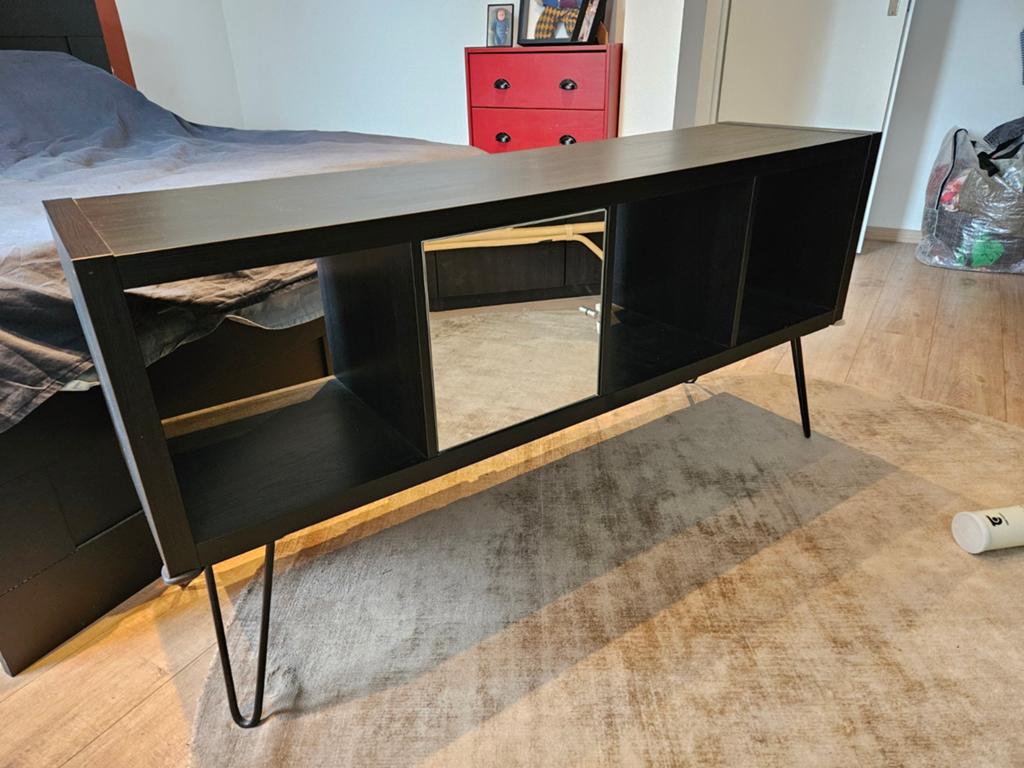 Ikea KALLAX kast met pootjes, Ophalen, Gebruikt, Hout