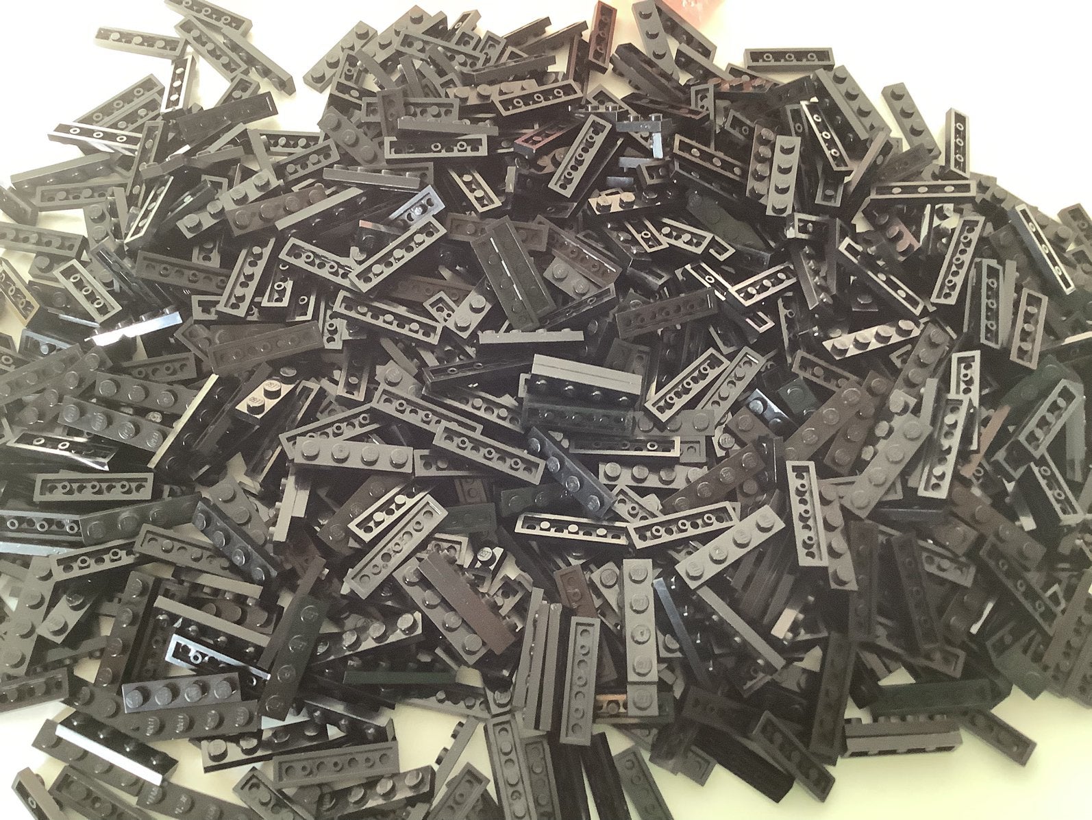 Lego plaat 1x4 zwart, Ophalen of Verzenden, Gebruikt, Losse stenen, Lego