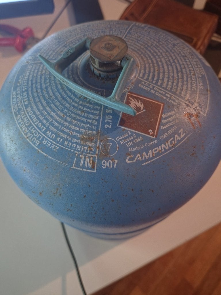 Blauwe Campingaz 907 gasfles – Met gas erin, Ophalen, Gebruikt