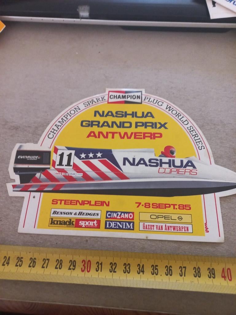 Nashua grand prix antwerpen champion evinrude  2, Ophalen of Verzenden