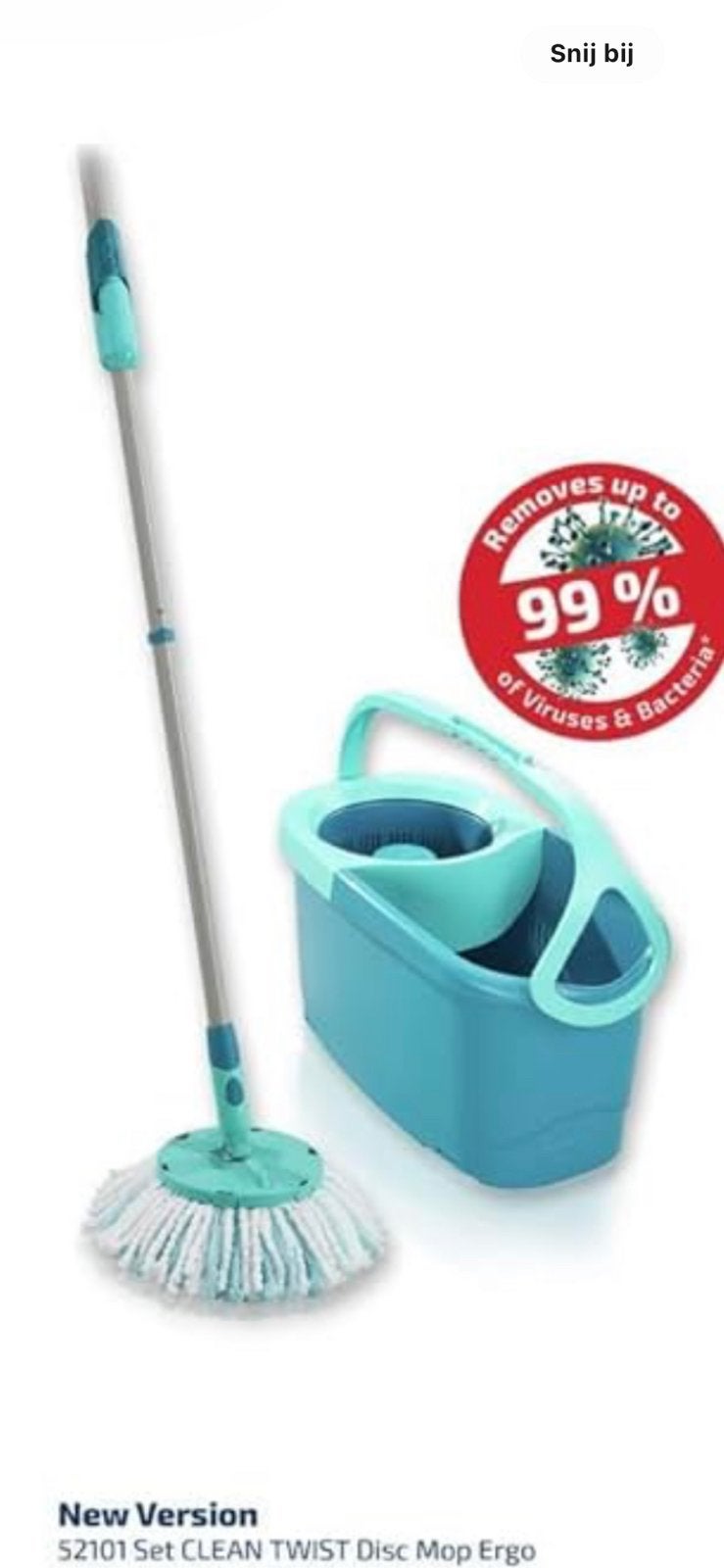 Leifheid clean twist schoonmaakset +extra clean twist mop, Ophalen