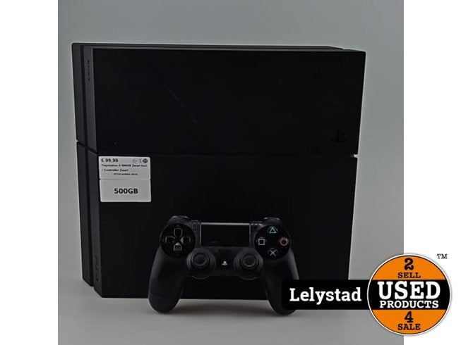 Playstation 4 500GB Zwart Incl: 1 Controller Zwart