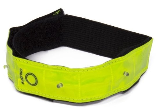 Reflecterende armband met LED - Verstelbaar - Inc batterij -, Ophalen of Verzenden, Zo goed als nieuw, Overige typen