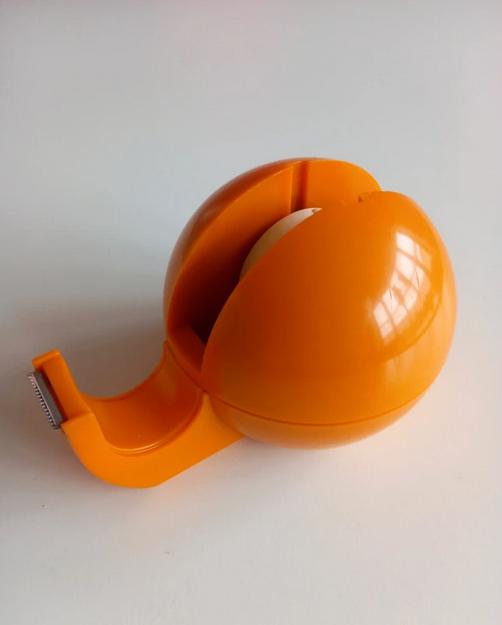 Vintage oranje plakbandhouder, Ophalen of Verzenden