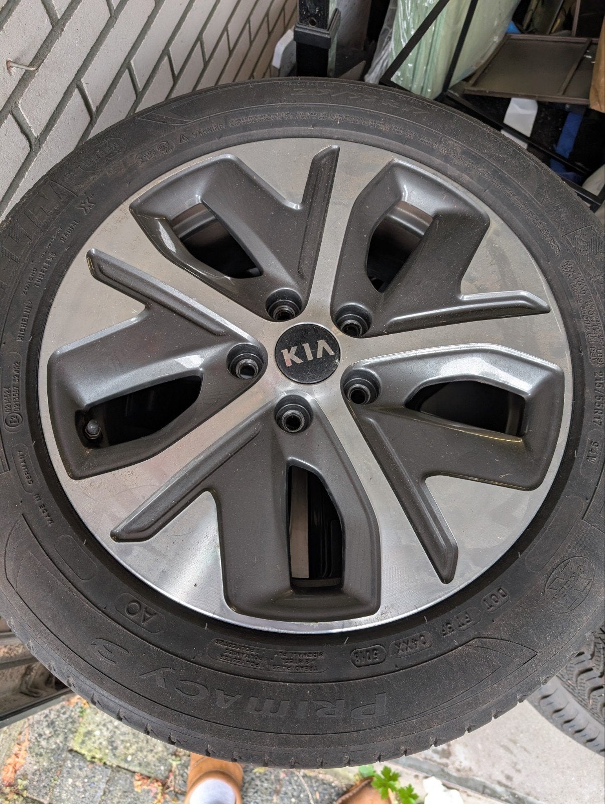4 originele Kia velgen met Michelin Primacy 3 banden, Banden en Velgen, 17 inch, Ophalen of Verzenden, Personenwagen