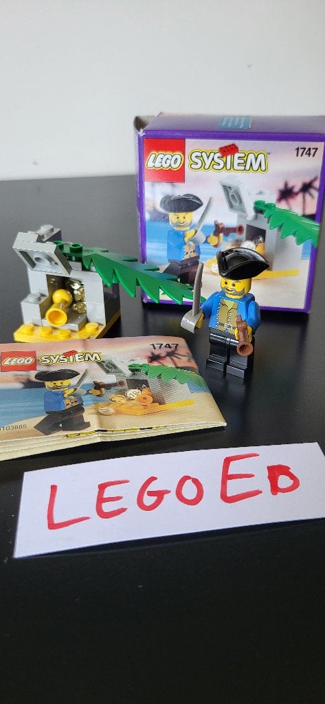 Lego 1747 - Treasure Surprise - Pirates I + doosje (set 1), Lego, Zo goed als nieuw, Compleet, Complete set
