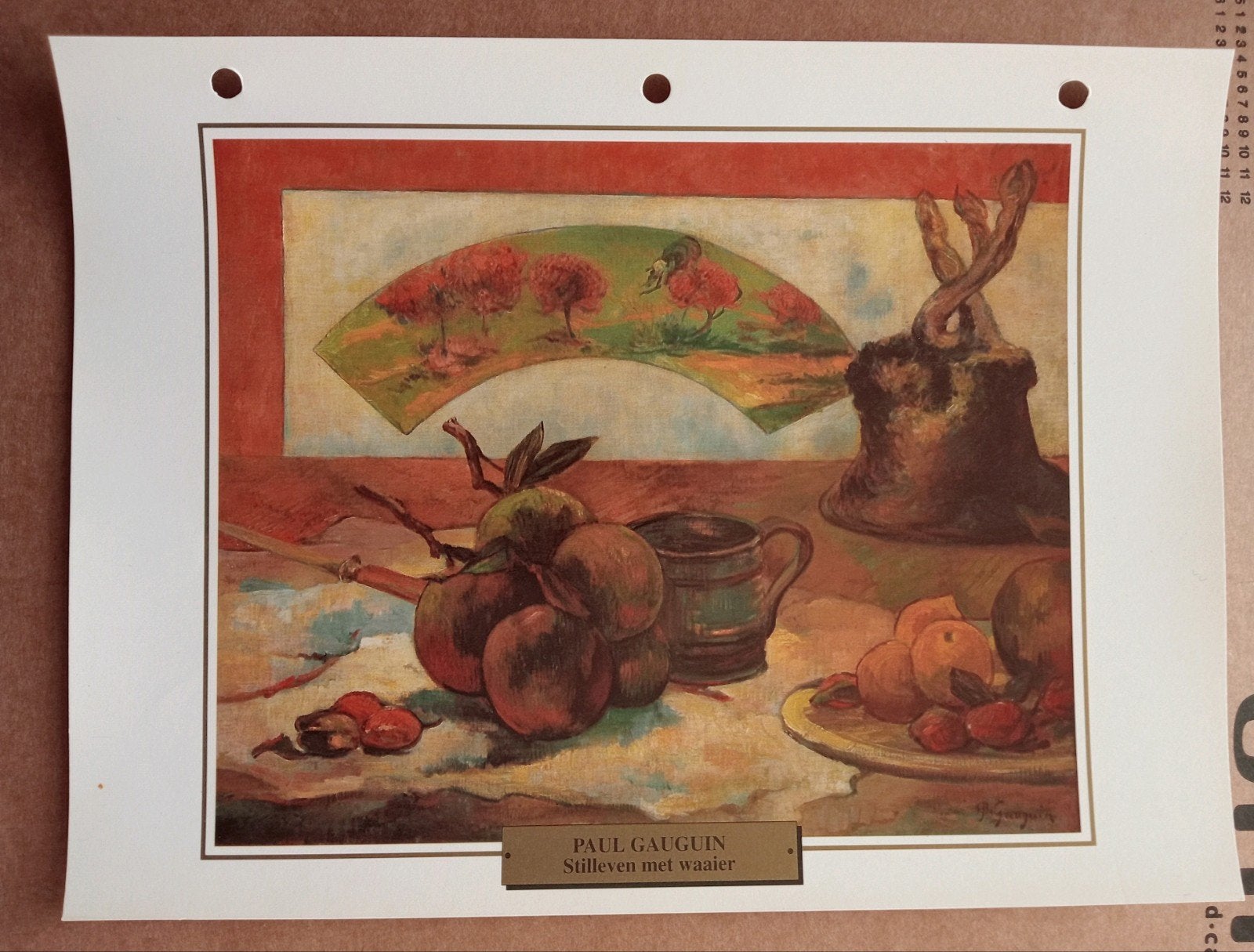 Paul Gauguin print Stilleven met waaier, Ophalen of Verzenden