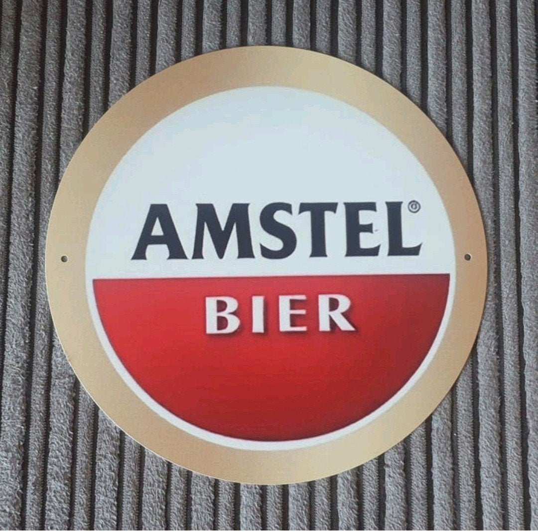 Amstel bier wandbord, perfect voor in de man cave, bar, Ophalen of Verzenden, Nieuw
