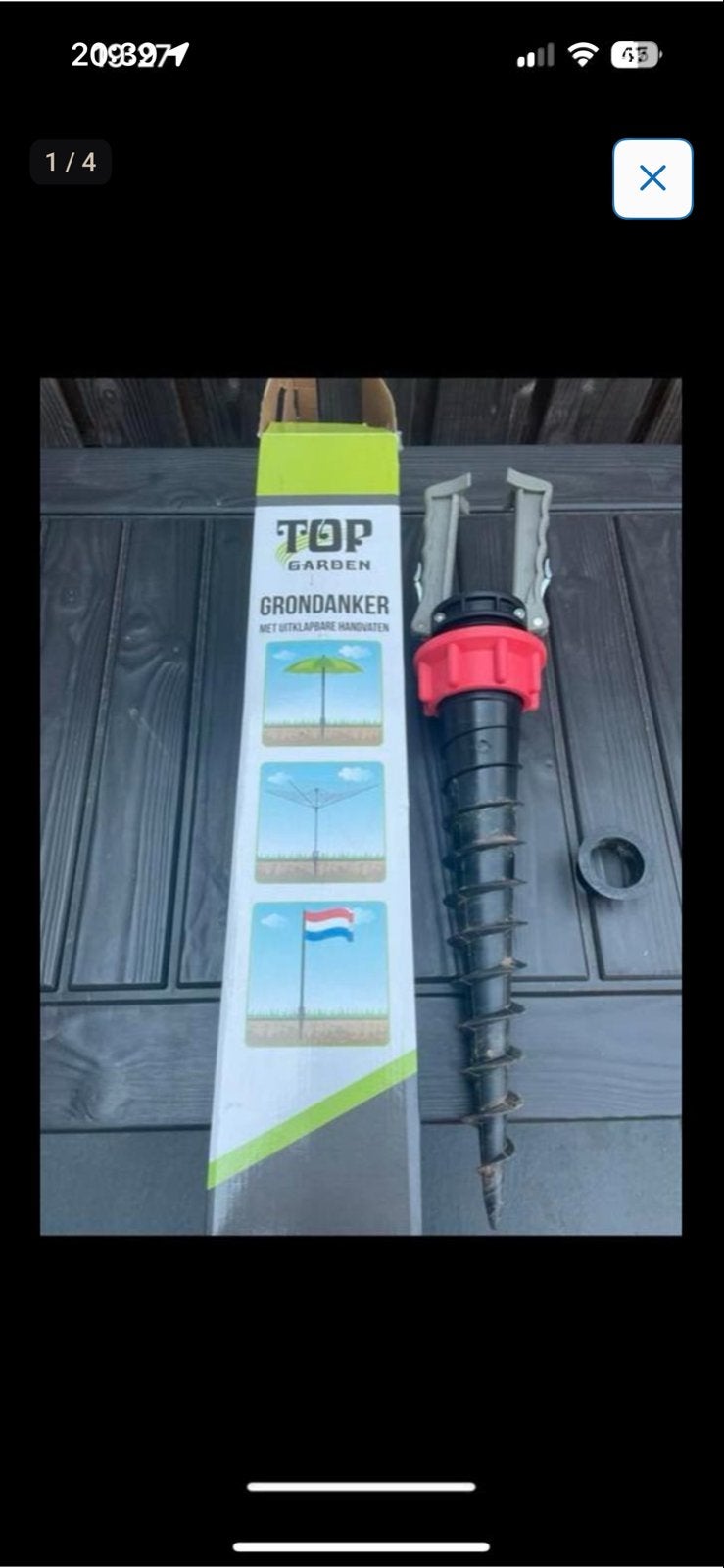 Top Garden Grondanker met uitklapbare handvaten, Ophalen of Verzenden, Nieuw