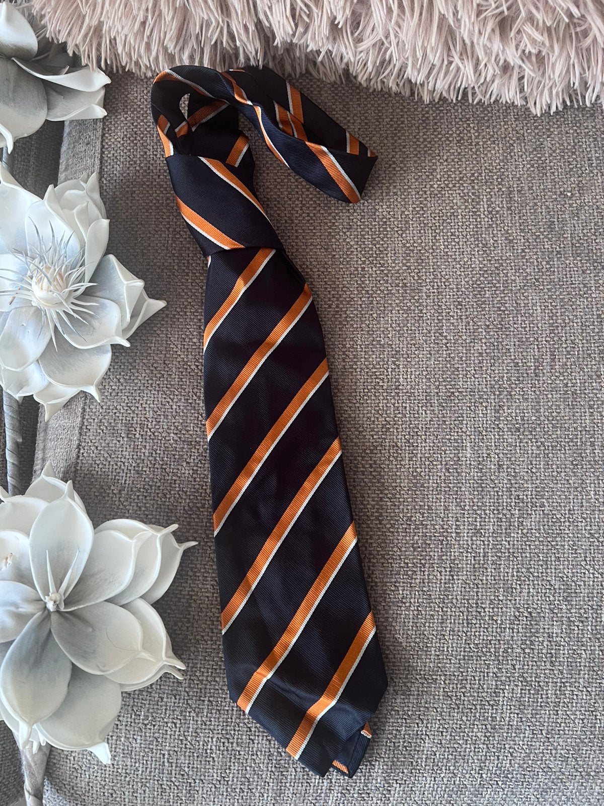 Stropdas *** John Edward *** Vaderdag, Kleding | Heren, Ophalen of Verzenden, Zo goed als nieuw, Oranje, Met patroon