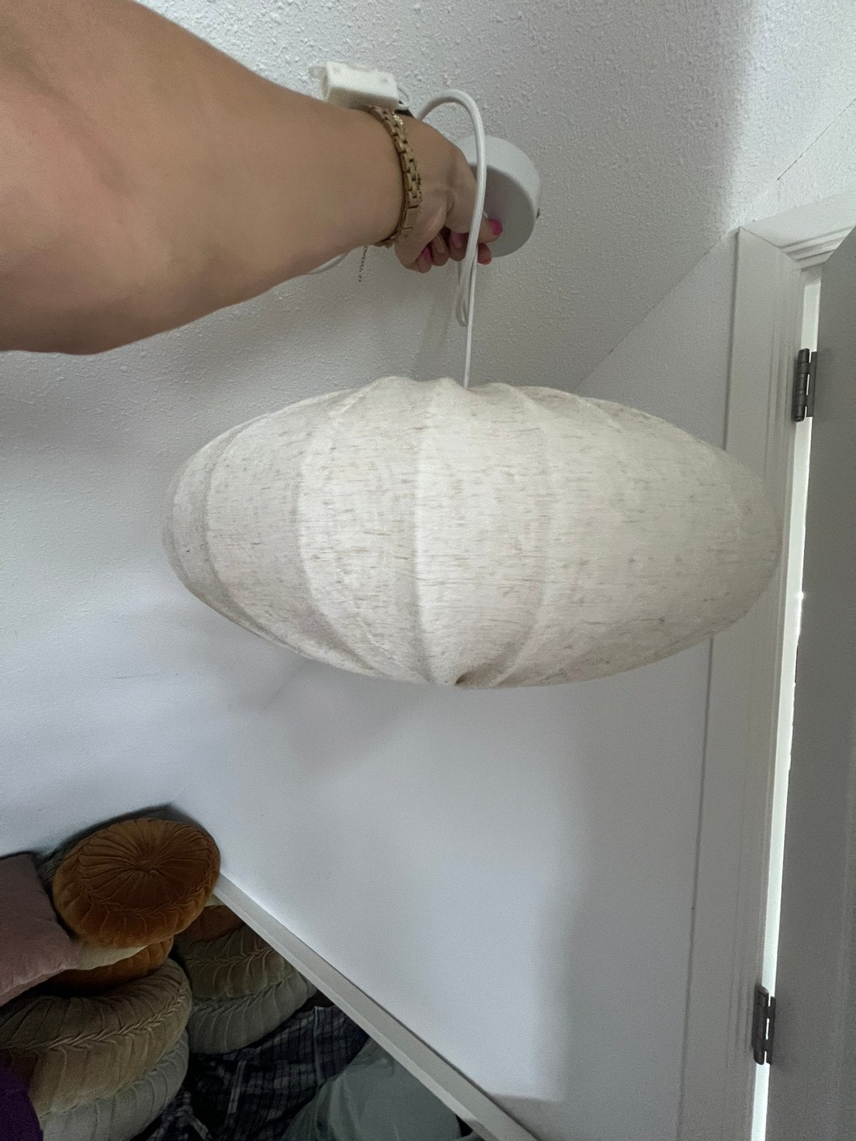 Hanglamp Linnen look, Ophalen, Zo goed als nieuw