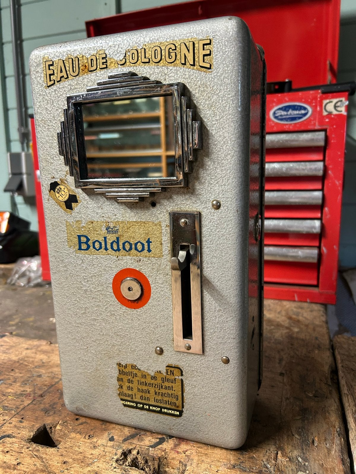 Vintage Boldoot Eau de Cologne automaat - Jaren '50, Ophalen, Gebruikt