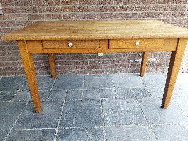 Massief eiken eettafel