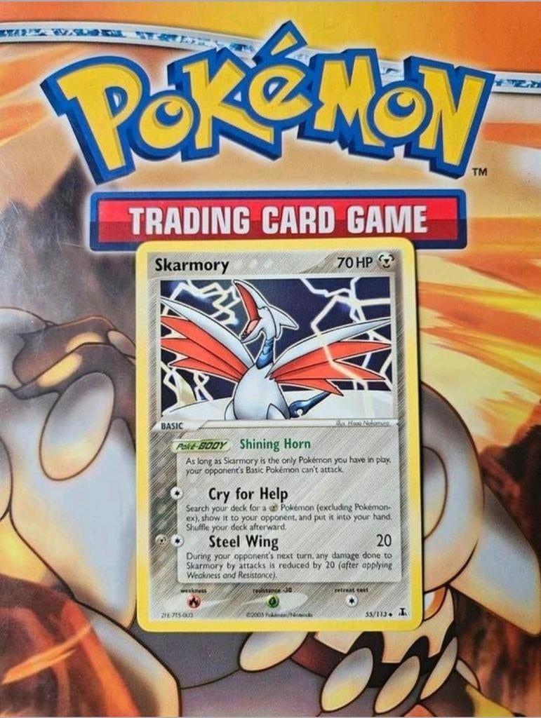 Skarmory 55/113 Ex Delta Species pokemon kaart, Ophalen of Verzenden, Zo goed als nieuw, Losse kaart