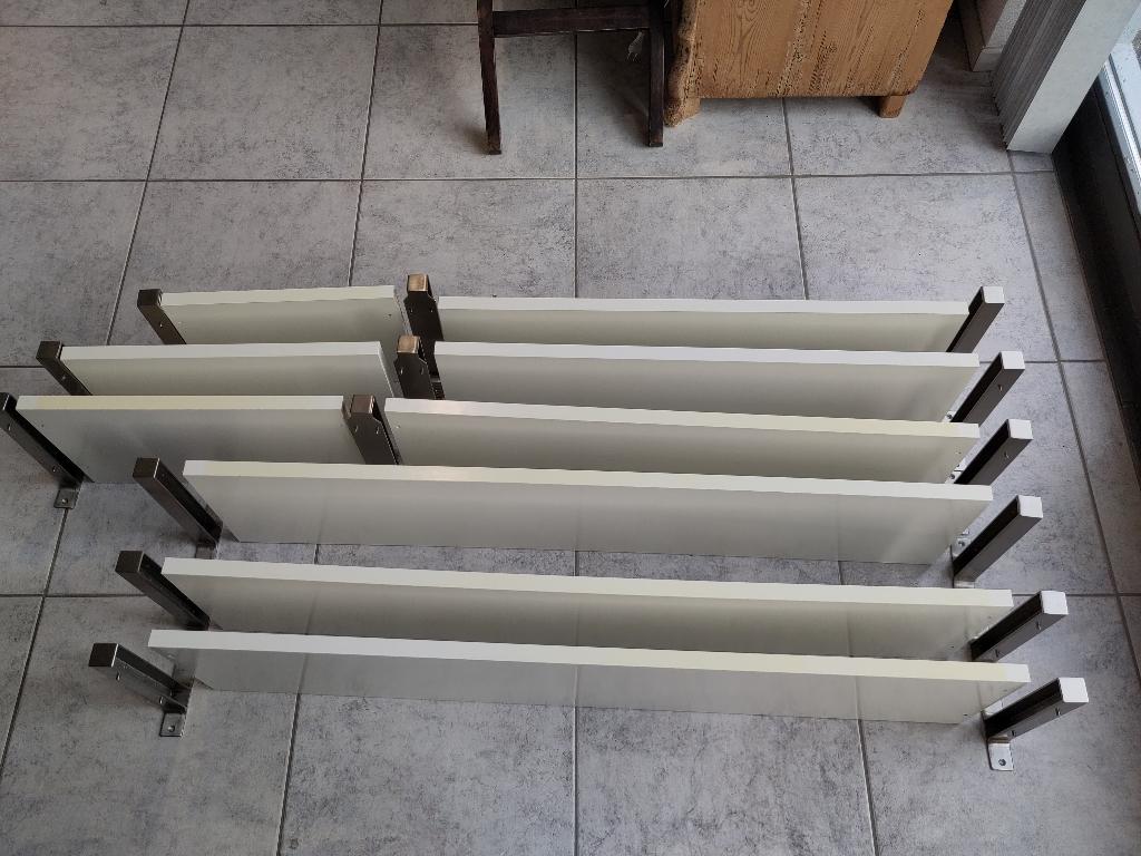 IKEA EKBY JARPEN/BJARNUM planken wit 9 stuks, Huis en Inrichting, Woonaccessoires | Wandplanken en Boekenplanken, Ophalen, Gebruikt