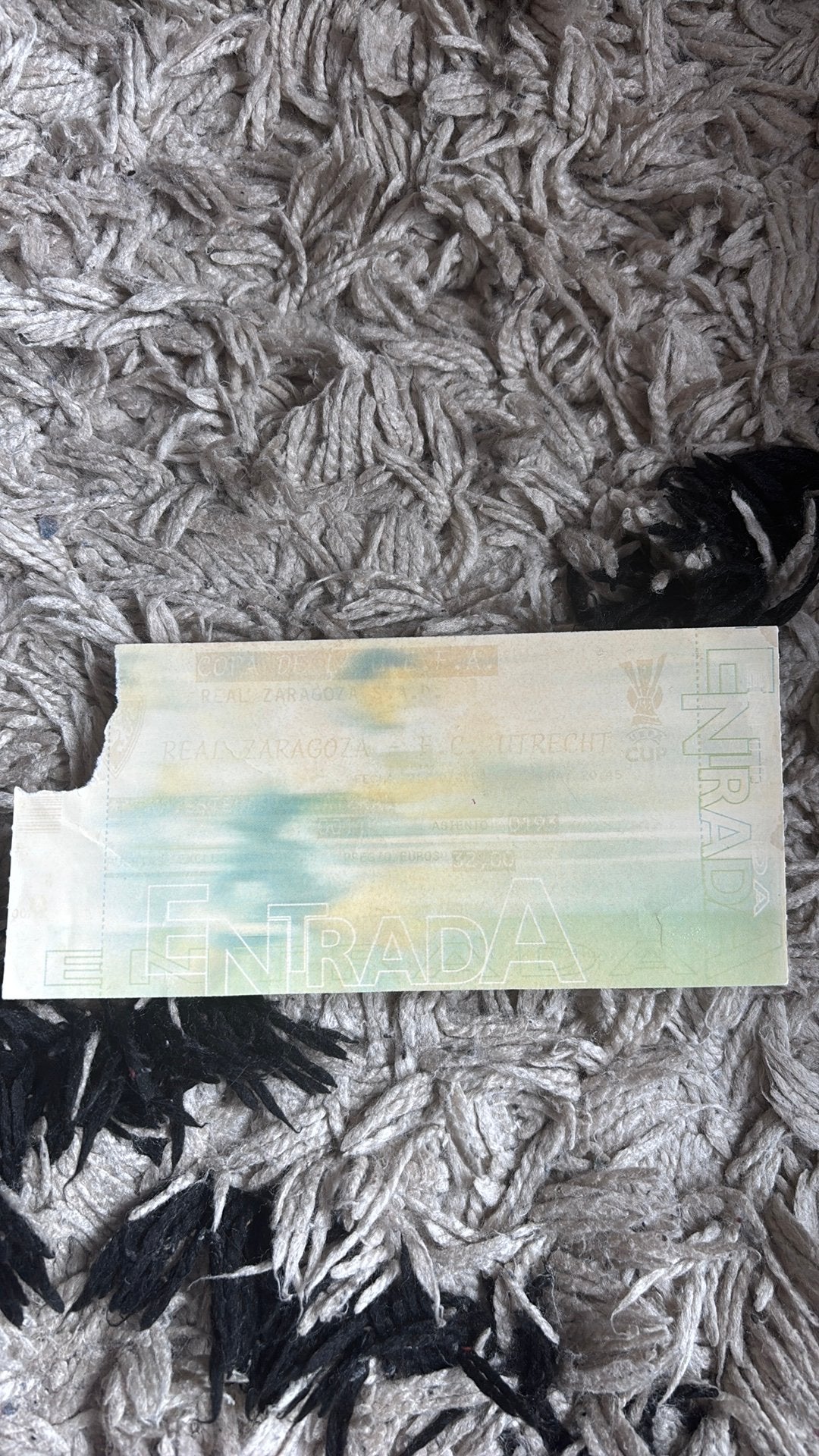 Oud stadionticket utrecht real zaragoza 2004, Verzamelen, Ophalen of Verzenden, Zo goed als nieuw, Feyenoord